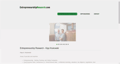 Desktop Screenshot of entrepreneurshipresearch.com