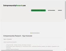 Tablet Screenshot of entrepreneurshipresearch.com